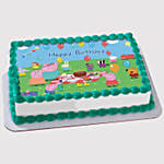 Peppa Pig Birthday Party Photo Cake