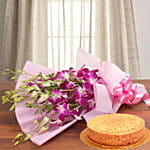 Purple Orchids Honey Cake 4 Portions