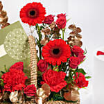Valentines Day Flowers And Chocolate Box