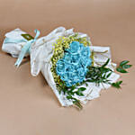 White Roses in a Blue Sea with Cake Surprise