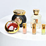 Divine Gift Set Luxurious Red Roses & Alghawaly Perfume Collection