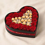 Love Your Forever Rose n Rocher's Heart Box
