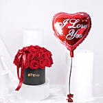 Valentine Combo | Rose Box N Heart Balloon