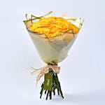 Sunshine 20 Yellow Roses Bouquet with Cake
