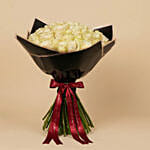 Blissful White Rose Bouquet