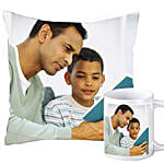 Cuddly personalized cushion and coffee mug