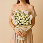 Beautiful White Spray Rose Bouquet