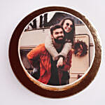 caramel Anniversary Photo Cake Half Kg