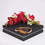 Cerruti 1881 Three Layer Gold Plated Bangle for Her