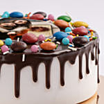 Chocolate Drip MNM Photo Cake For Anniversary Half Kg