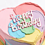 Colorful Heart Shaped Birthday Cake