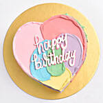 Colorful Heart Shaped Birthday Cake