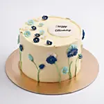 Delphinium Bloom Birthday Red Velvet Cake