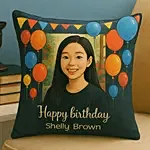 Ghibli Personalised Birthday Balloons Cushion