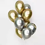 Gold and Silver Chrome Balloons