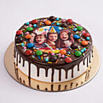 MNM Chocolate Birthday Photo Cake 1.5 Kg