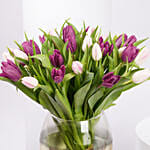 Mix Tulips in Premium Vase