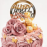 Rosy Birthday Truffle Cake