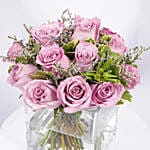 Vase Of Royal Purple Rose