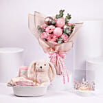 Elli Junior Luxury New Born Gift BasketPink