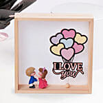 Pink Roses Bouquet With Photo Frame Gift