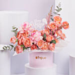 Premium Blush Roses Box For Womens Day