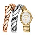 Just Cavalli Triple Tone Luxury Watch For Her