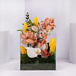 Bunny Glass Flower Box