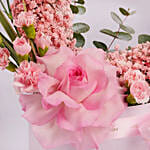 Heart Shaped Pink Babys Breath Arrangement For Mom