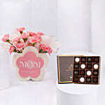 Luxury Mom Flower Arrangement Ahd Chocolate Box