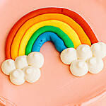Rainbow On Pink Fudge Cake 1 KG