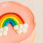 Rainbow On Pink Fudge Cake 1 KG