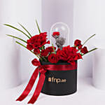 Elegant Rose Arrangement with Teddy Dome