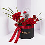 Elegant Rose Arrangement with Teddy Dome