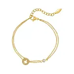 Police Gold Plated Double Layer Bracelet for Her