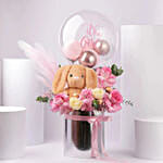New Born Girl Bloom Hug Box