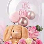 New Born Girl Bloom Hug Box
