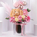 New Born Girl Bloom Hug Box