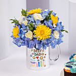Best Dad Mug Arrangement with Cupcakes