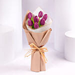 7 Purple Tulips Bouquet