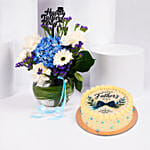 Fathers Day Floral Cake Combo