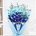 Fathers Day Blue Orchid Tribute