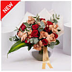 Timeless Rose Arrangement in Glass Vase