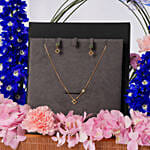 Cerruti 1881 Tessa Gold Plated Necklace and Earrings Gift Tray for Her