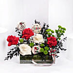 Cookies and Flowers National Day Arrangement