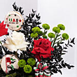 Cookies and Flowers National Day Arrangement