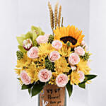 Get Well Soon Message Flowers Arrangement