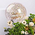 Happy Birthday Floral Box with Balloon