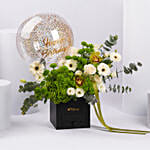 Happy Birthday Floral Box with Balloon