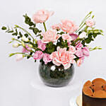 Mix Flowers and Tiramisu Cake Combo